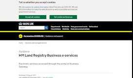
							         HM Land Registry Business e-services - GOV.UK								  
							    