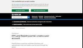 
							         HM Land Registry portal: create a user account - GOV.UK								  
							    