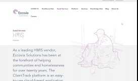
							         HMIS software | ClientTrack - Eccovia Solutions								  
							    