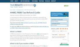 
							         HMRC P800 Tax Refund Guide - Tax Rebate Services								  
							    
