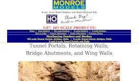 
							         HO scale Tunnel Portals, Bridges, Walls - Monroe Models								  
							    
