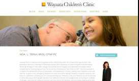 
							         Hoa L. Trinh, CPNP-PC - Wayzata Children's Clinic								  
							    