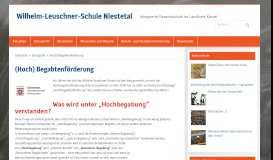
							         (Hoch) Begabtenförderung – Wilhelm-Leuschner-Schule Niestetal								  
							    