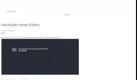 
							         Hochladen eines Videos mit Microsoft Stream | Microsoft Docs								  
							    