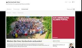 
							         Hochschule Harz: Alumni-Portal								  
							    