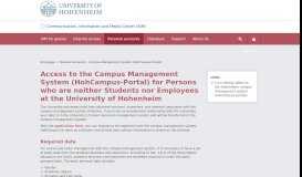 
							         HohCampus-Portal - KIM Hohenheim - Universität Hohenheim								  
							    