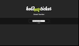 
							         HoldMyTicket Event Tracker - Login								  
							    