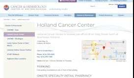 
							         Holland Cancer Center - CHCWM - Cancer & Hematology Centers of ...								  
							    