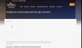 
							         Holland International Study Centre - Horizon International								  
							    