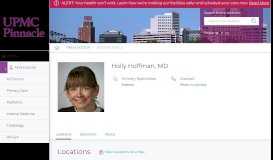 
							         Holly Hoffman | Find a Doctor | UPMC Pinnacle								  
							    
