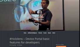 
							         #Hololens – Device Portal basic features for developers – El Bruno								  
							    