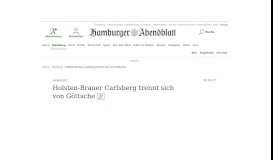 
							         Holsten-Brauer Carlsberg trennt sich von Göttsche - Hamburg ...								  
							    