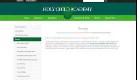 
							         Holy Child Academy (PA): Parents								  
							    