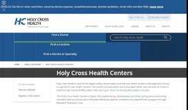 
							         Holy Cross Health Centers | Aspen Hill | Germantown | Gaithersburg ...								  
							    