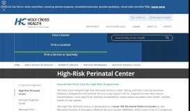 
							         Holy Cross Health Maternity Services | High Risk Perinatal Center ...								  
							    