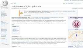
							         Holy Innocents' Episcopal School - Wikipedia								  
							    