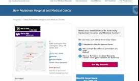 
							         Holy Redeemer Hospital and Medical Center | MedicalRecords.com								  
							    