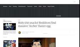 
							         Holy shit snacks! Redditors find massive 'Archer' Easter egg ...								  
							    