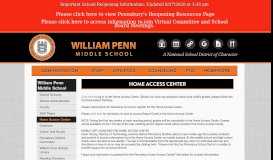 
							         Home Access Center - Pennsbury School District								  
							    