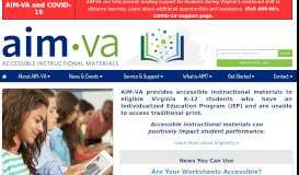 
							         Home | Accessible Instructional Materials for Virginia								  
							    