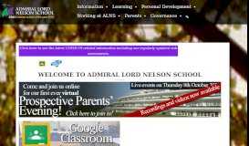 
							         Home • Admiral Lord Nelson School								  
							    