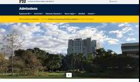 
							         Home | Admissions | Florida International University								  
							    