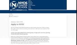 
							         Home – Admissions – NYOS Charter School								  
							    
