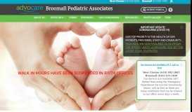 
							         Home | Advocare Broomall Pediatric Associates								  
							    