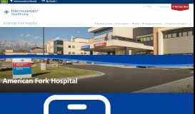 
							         Home | American Fork Hospital - Intermountain Healthcare								  
							    