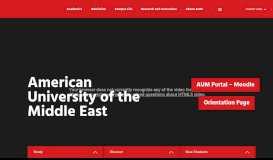 
							         Home - American University of the Middle East (AUM), Kuwait								  
							    