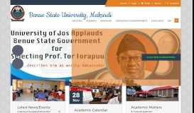 
							         Home | Benue State University Makurdi								  
							    
