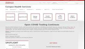 
							         Home — Campus Health Services - University of Louisville								  
							    
