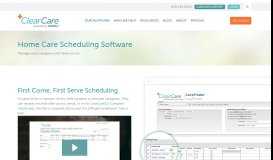 
							         Home Care Scheduling Software | ClearCare Online								  
							    