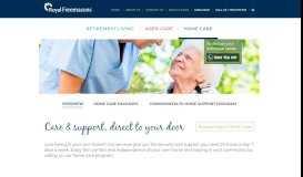 
							         Home Care Services | Aged Care Services | Royal Freemasons								  
							    