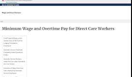 
							         Home Care - U.S. Department of Labor — Wage and Hour Division ...								  
							    