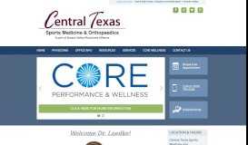 
							         Home | Central Texas Sports Medicine and Orthopaedics | Bryan TX								  
							    