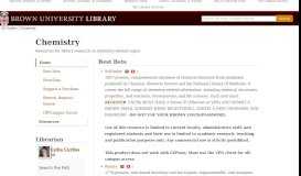 
							         Home - Chemistry - LibGuides at Brown University								  
							    