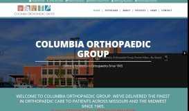 
							         Home - Columbia Orthopedic Group								  
							    