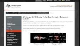 
							         Home : Defence Security and Vetting Service : Department of Defence								  
							    