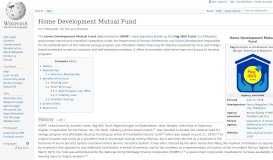 
							         Home Development Mutual Fund - Wikipedia								  
							    
