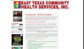 
							         Home « East Texas Community Health Services, Inc.								  
							    