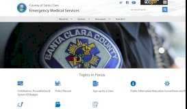 
							         Home - Emergency Medical Services - County of Santa Clara								  
							    