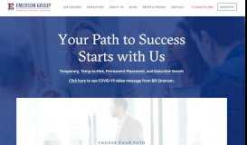
							         Home - Emerson Group, Inc - Recruiting, Staffing, and Consulting in ...								  
							    