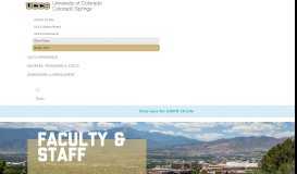 
							         Home | Faculty and Staff | University of Colorado Colorado Springs								  
							    