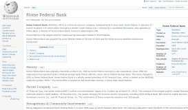 
							         Home Federal Bank - Wikipedia								  
							    