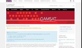 
							         Home | Graduate Medical School Admissions Test | GAMSAT ...								  
							    
