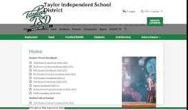 
							         Home – Handbooks & Student Code of Conduct – Taylor Independent ...								  
							    