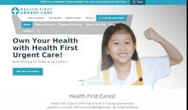 
							         Home | Health First | Urgent Care								  
							    