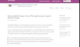 
							         Home Health & Hospice Care of Nursing Placement Acquires Bayside ...								  
							    