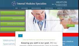 
							         Home - Internal Medicine Specialists, P.C.								  
							    